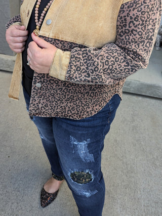 Curvy Camo Leopard Skinny Jeans