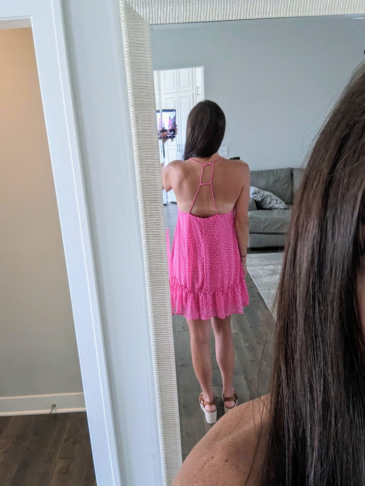 Braided Strap Open Back Dress