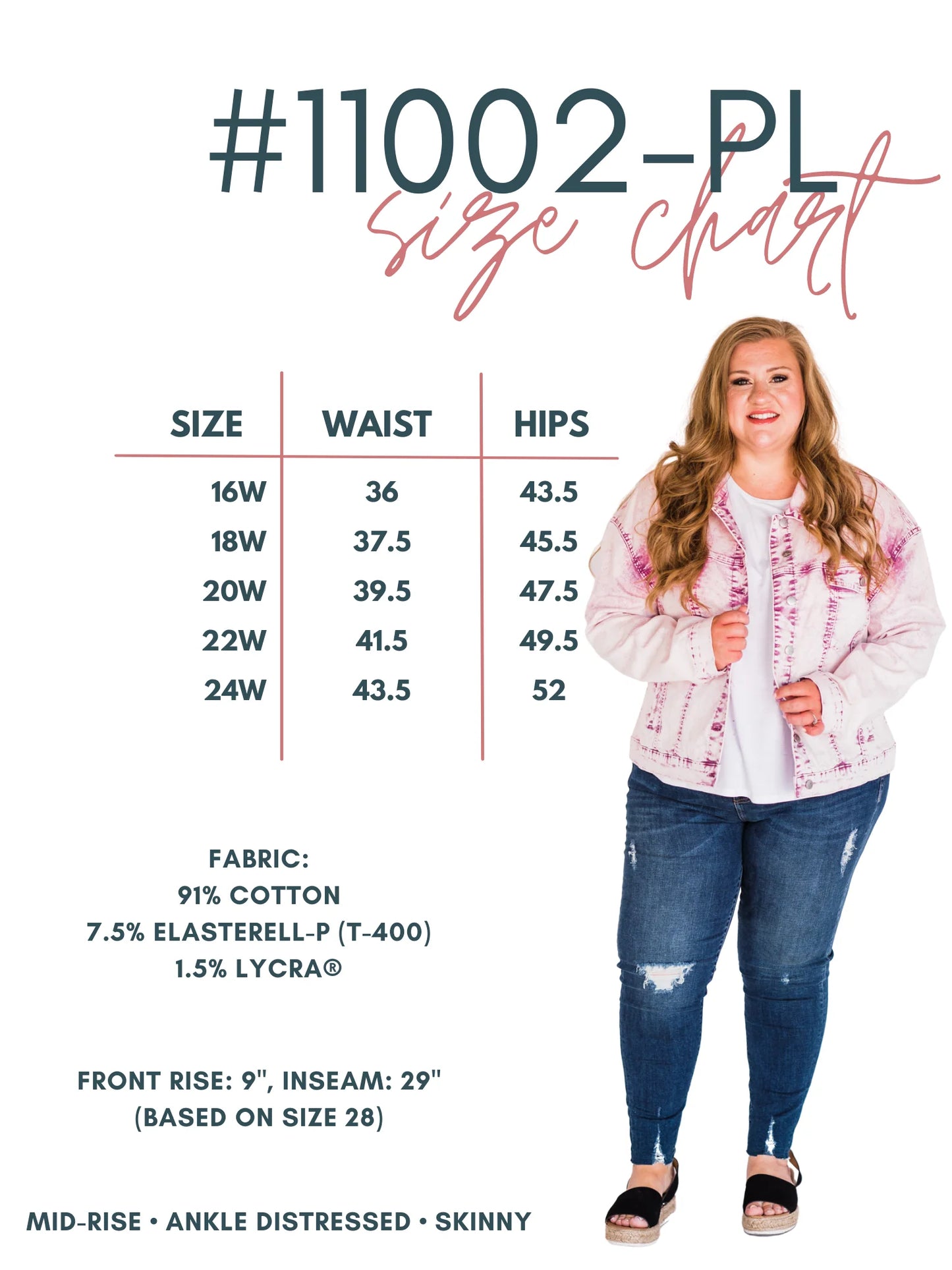 Curvy Ankle-Dstrssd Skinny Jeans