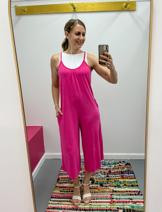Jumpsuit w/pockets Pink