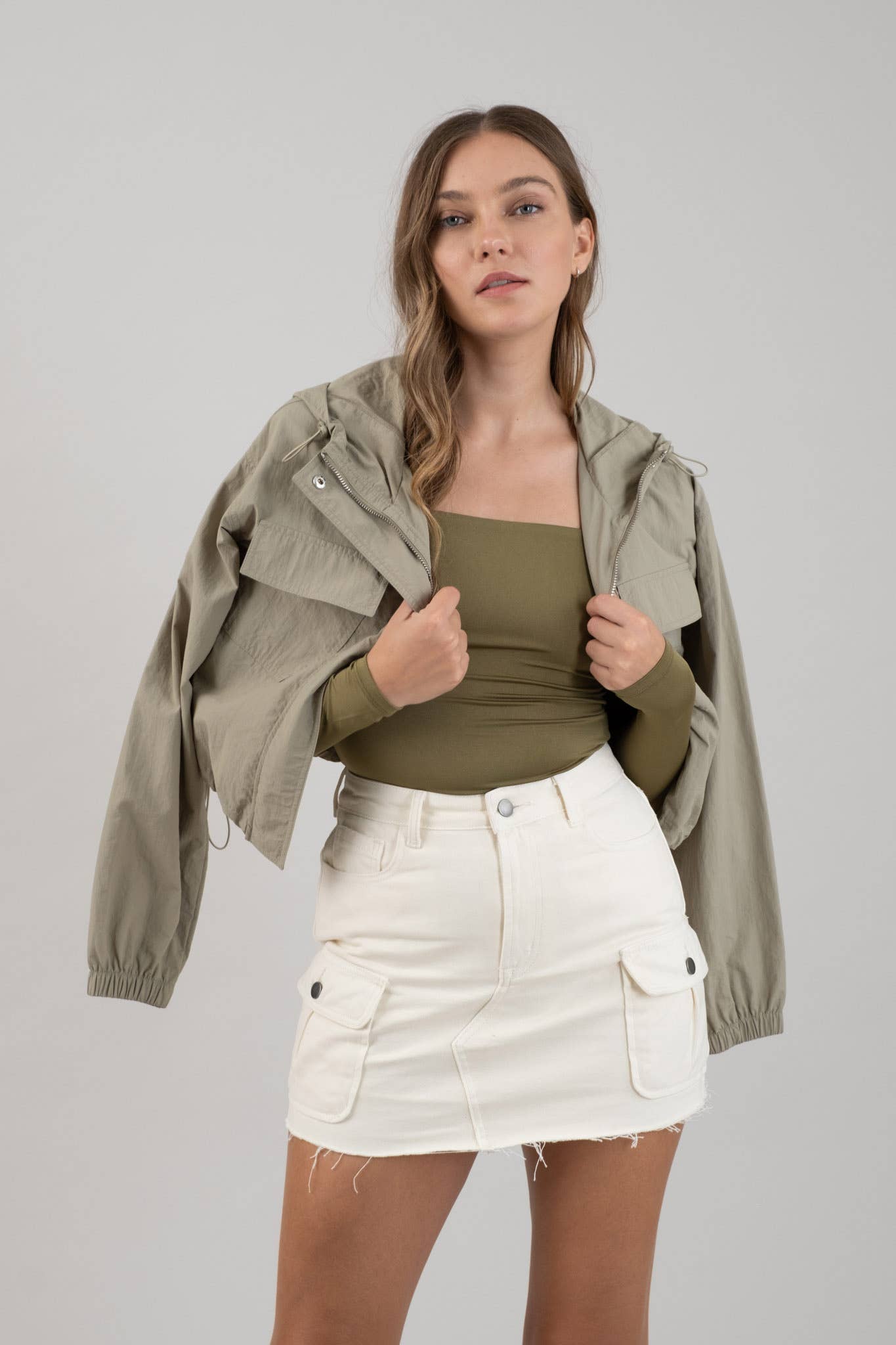 City Breeze Cropped Windbreaker