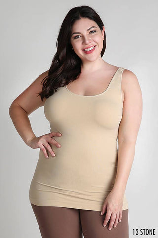 Plus Size Tank Ivory