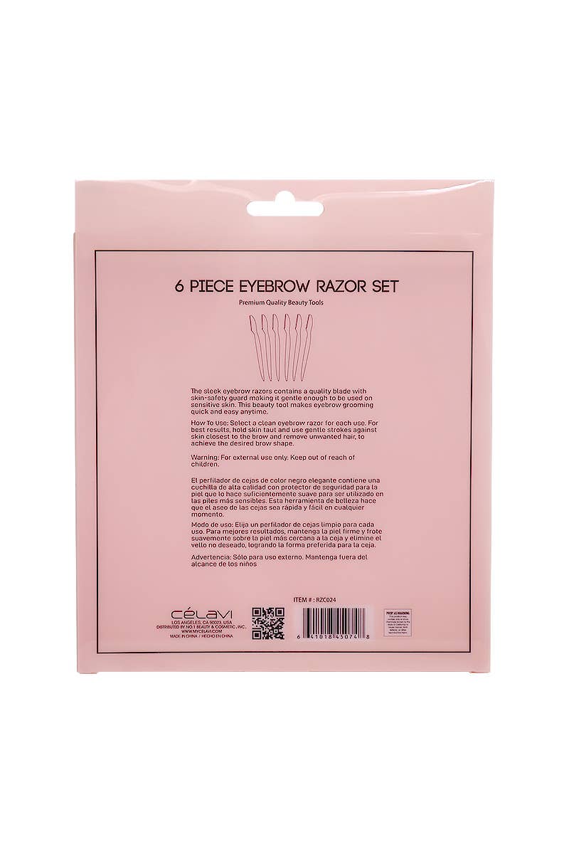 6 piece Eyebrow Razor Set