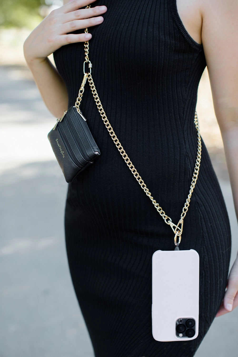 Clip & Go Chain w Pouch Silver