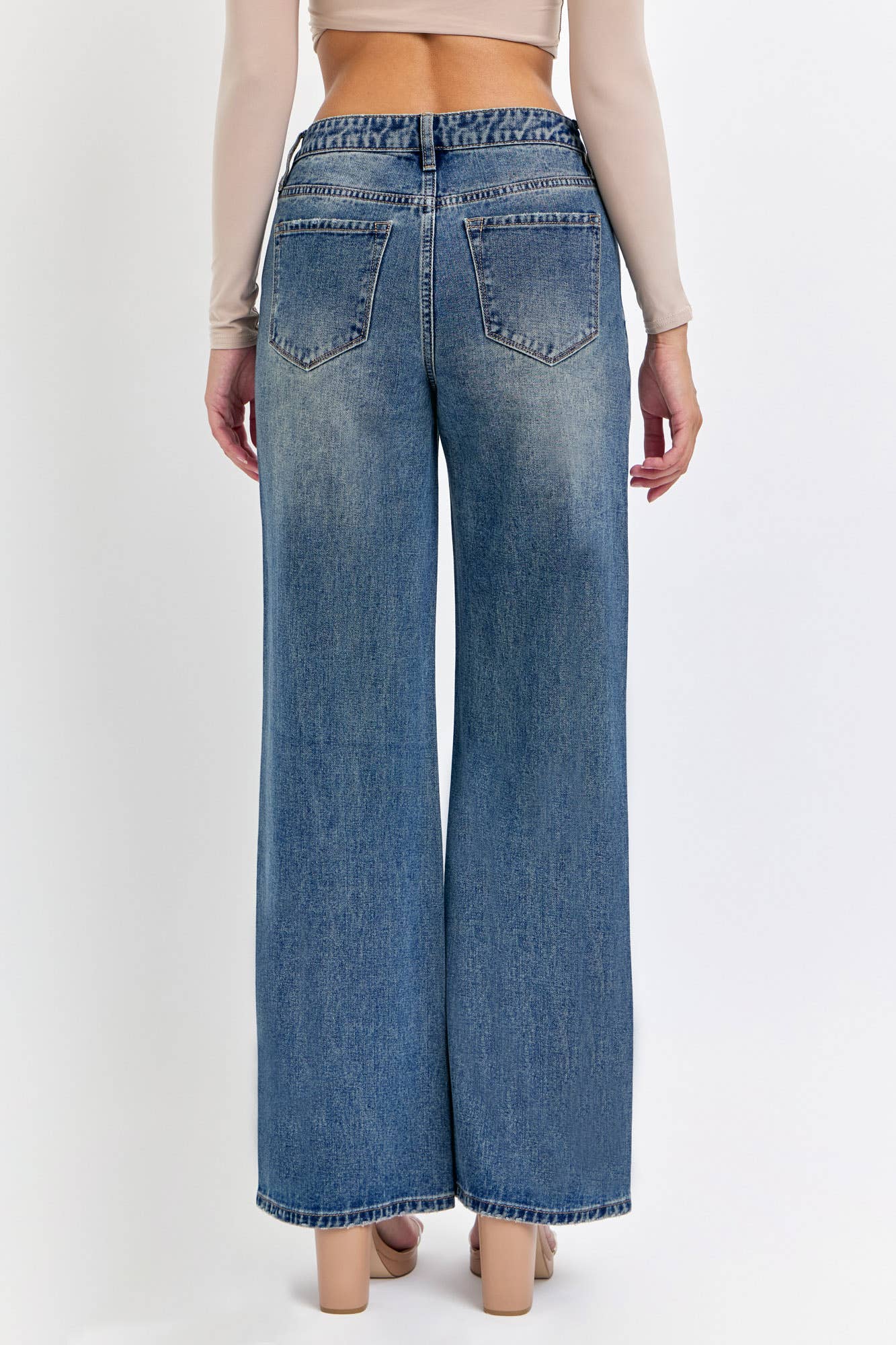 High Rise Wide Leg Bling Jeans