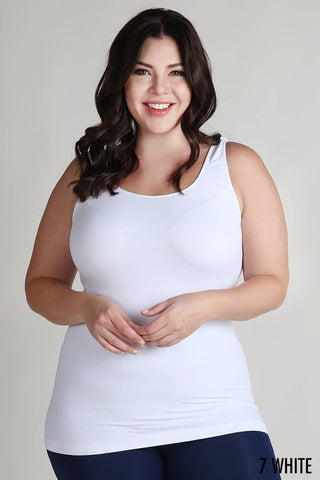 Plus Size Tank White