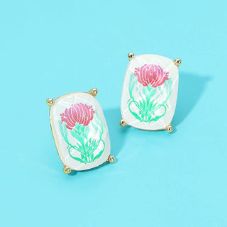 Mahjong Tile Stud Earrings