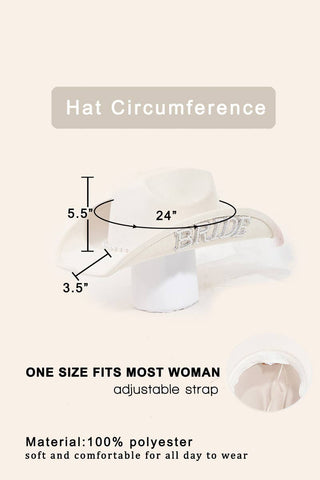 Bride Veil Cowboy Hat
