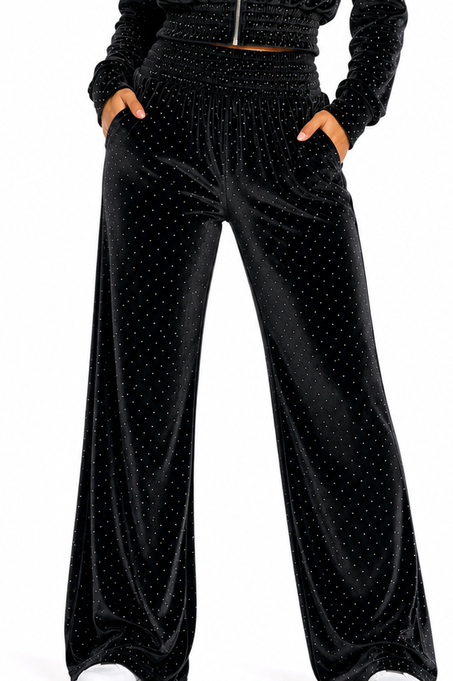 All Eyes on Me Velvet Sparkle Pants