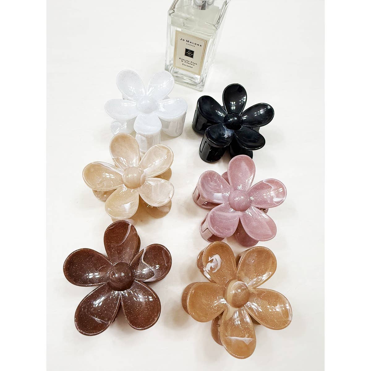 Glittered Daisy Hair Clip