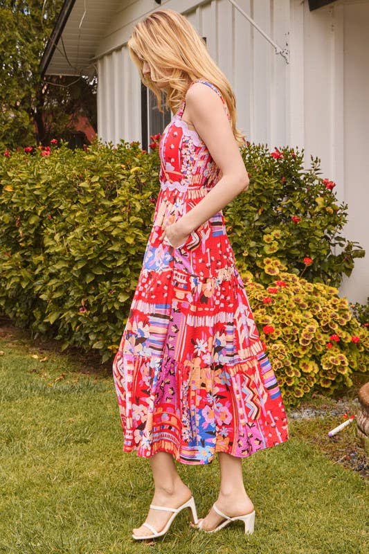 Curvy Pink Tropics Dress