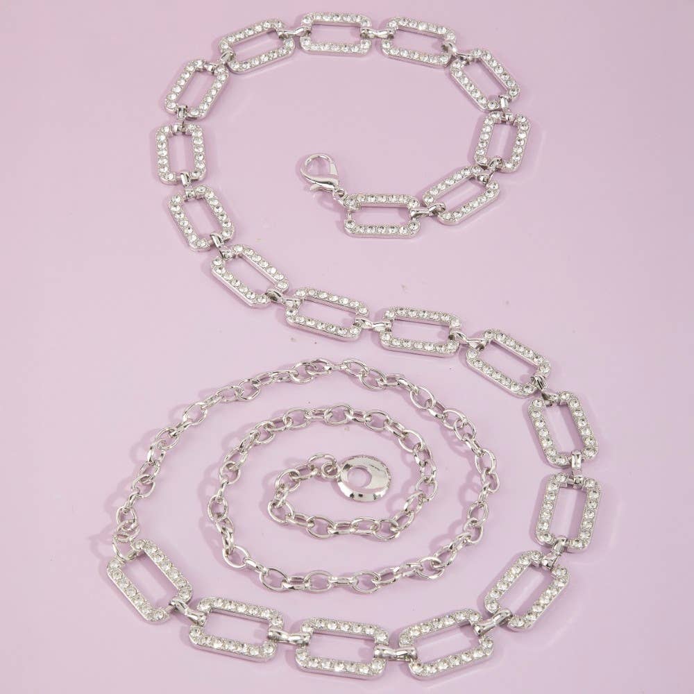 Silver Sparkle Belt Large
