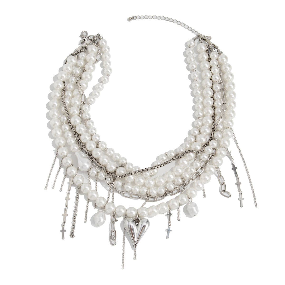 Midnight Romance Layered Pearl Necklace
