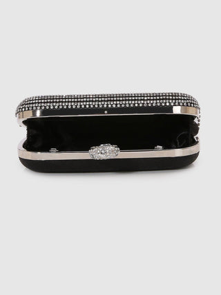 Dripping Sparkle Clutch Black