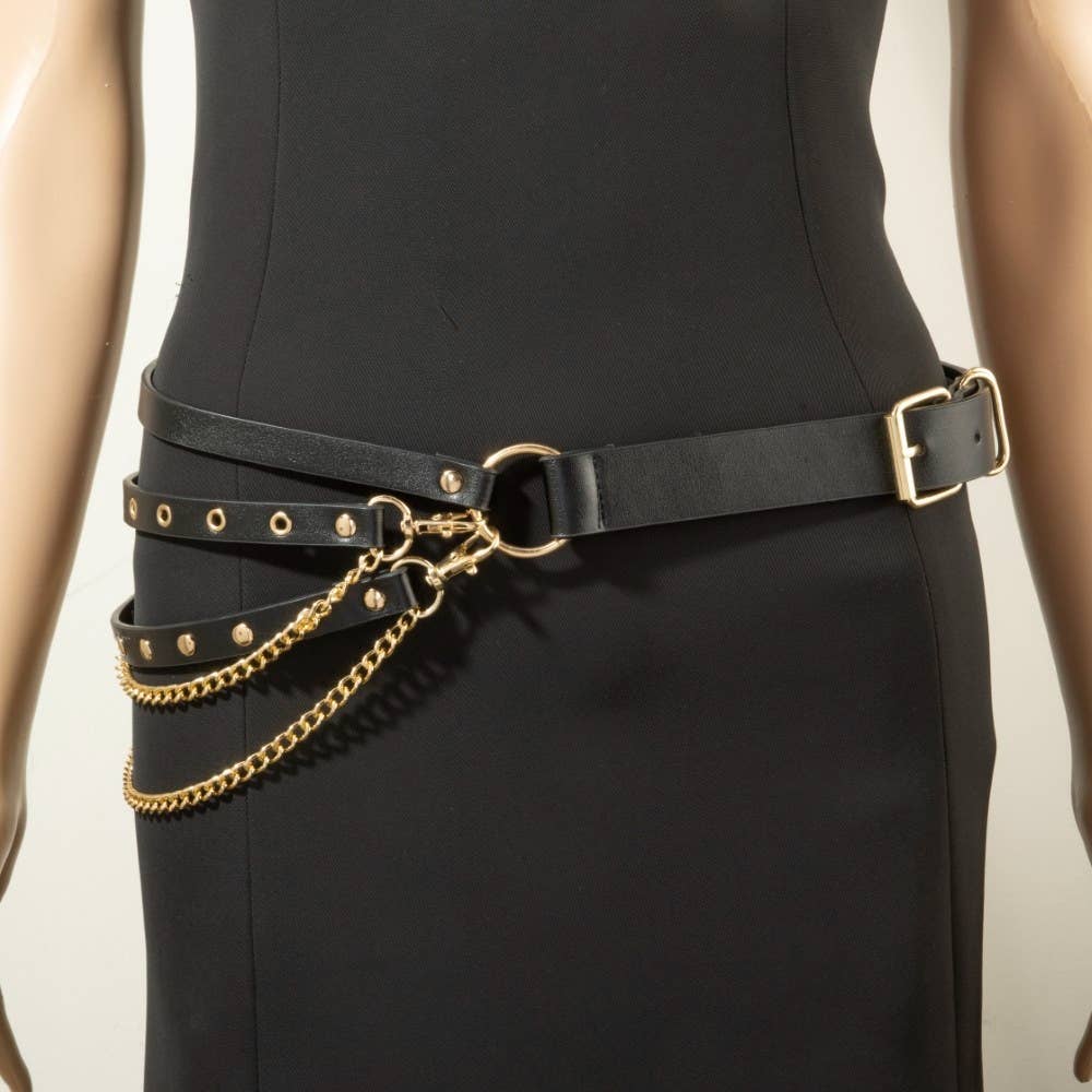 Studded Drape Belt