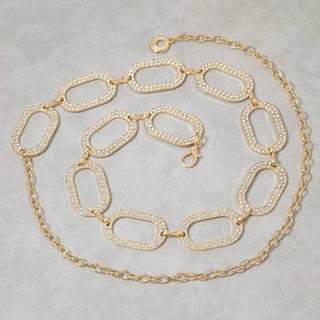 Pave Link Chain Belt