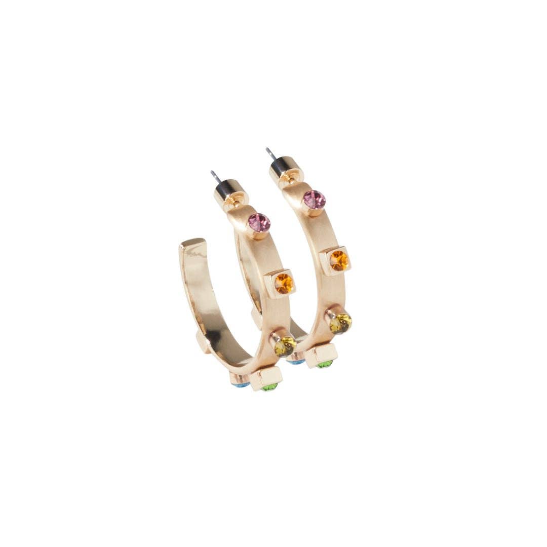 Gold Metal Hoop - Multicolor