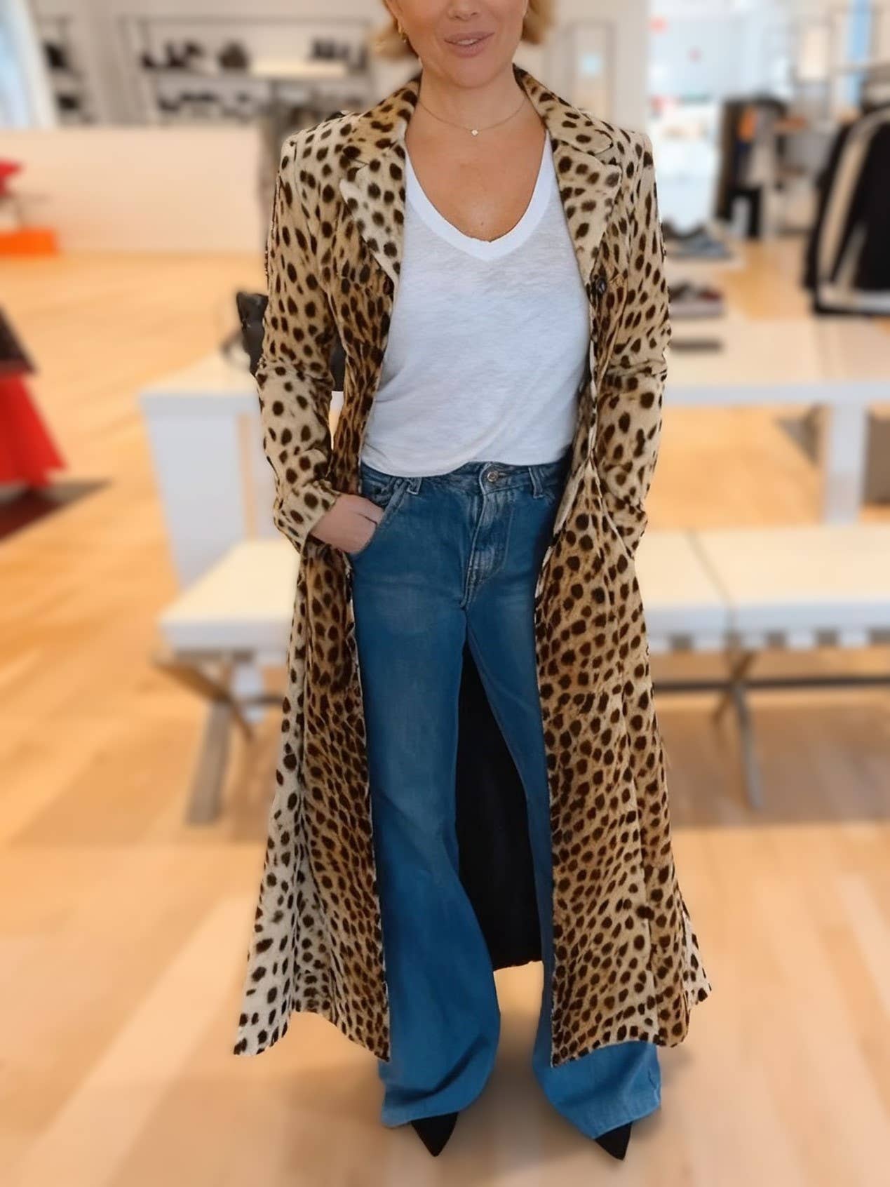 Leopard Long Cardigan Jacket