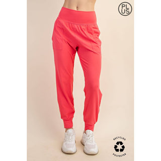 Curvy Soft Joggers Flamingo