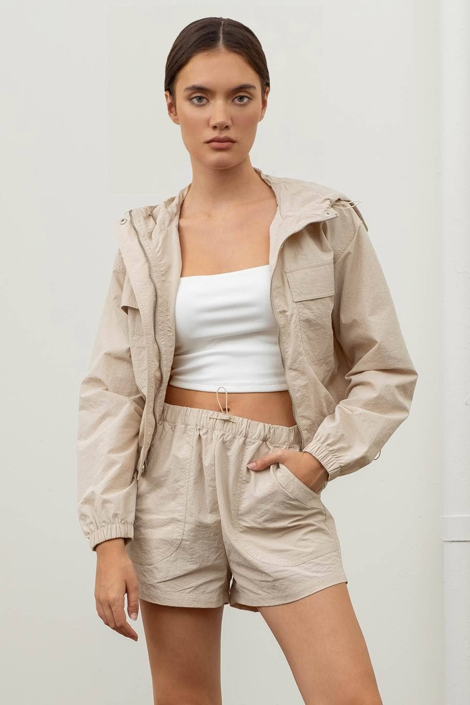 City Breeze Cropped Windbreaker