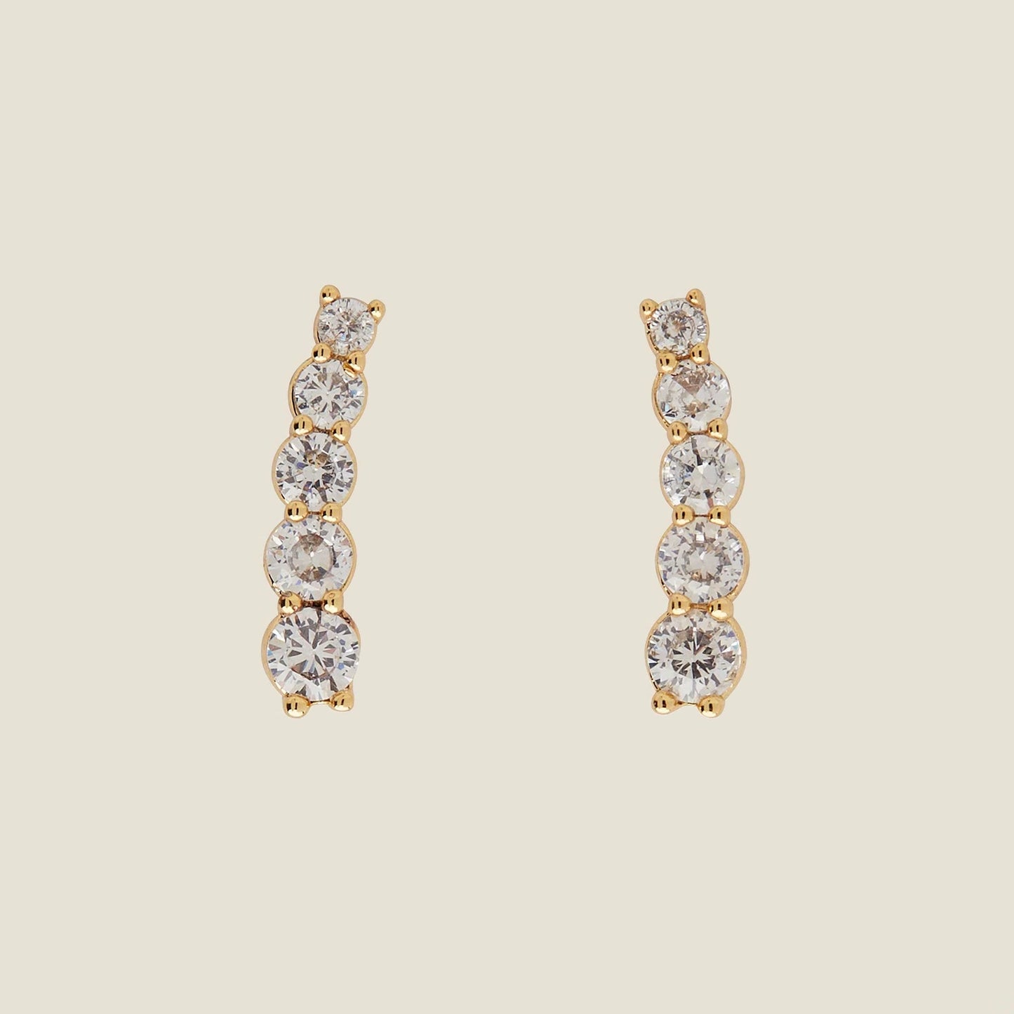 Cristal Pave Ear Climbers
