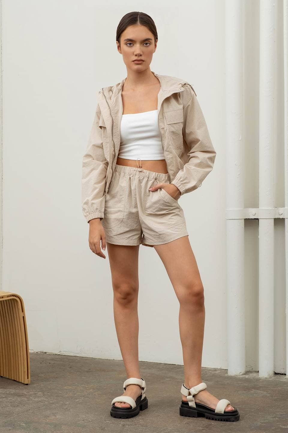 City Breeze Cropped Windbreaker