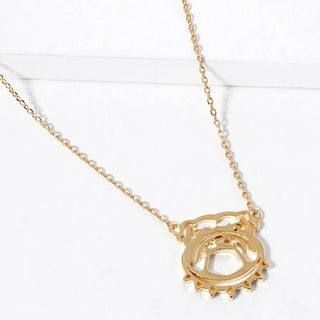 Bulldog Cutout Necklace