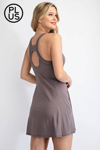 Curvy Active Romper Gray