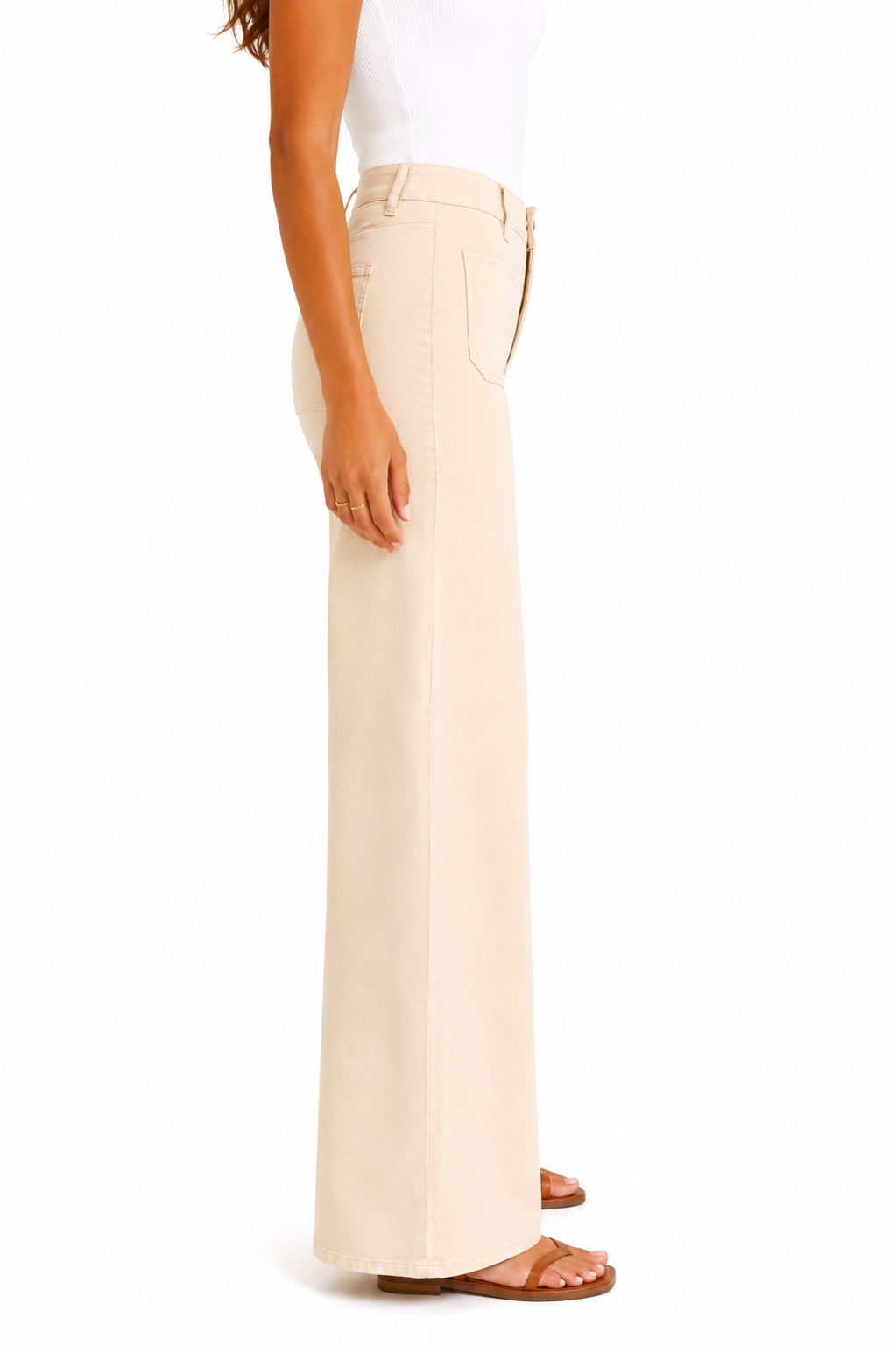 32" Luxe Wide Leg Jean Vanilla