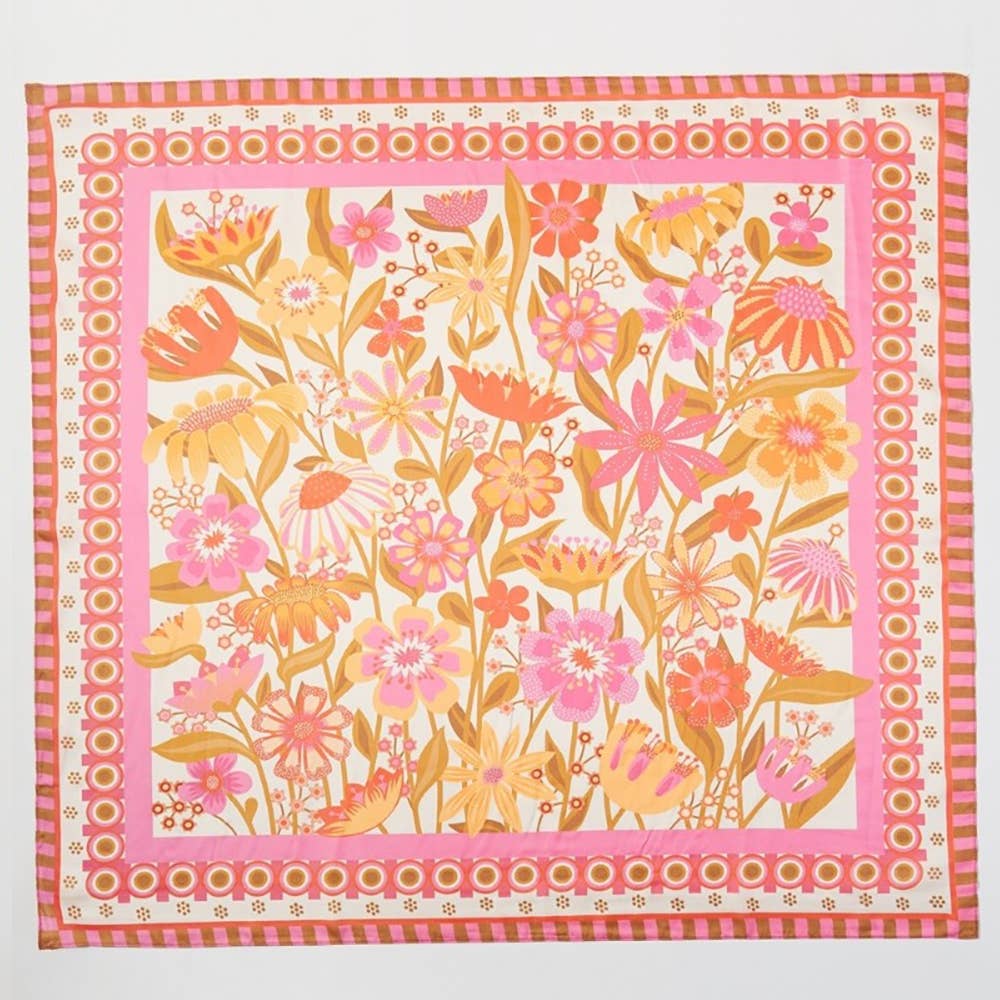 Flower Market Bandana Scarf - Pink