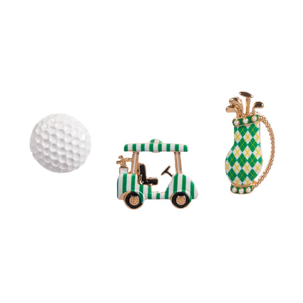 3PCS Golf Pin Brooch Set