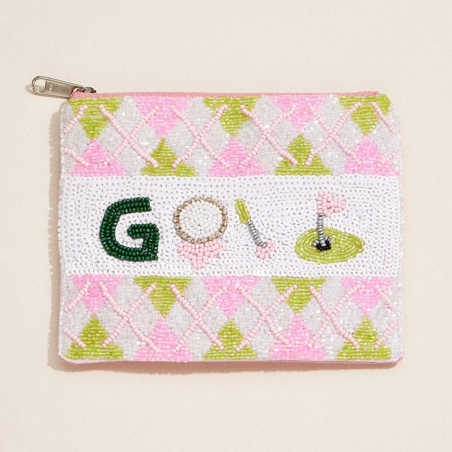 Golf Beaded Pouch