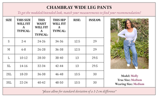Chambray Wide Leg Pant