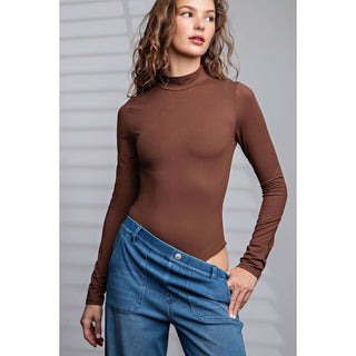 Curvy Butter Stretch Bodysuit Brown