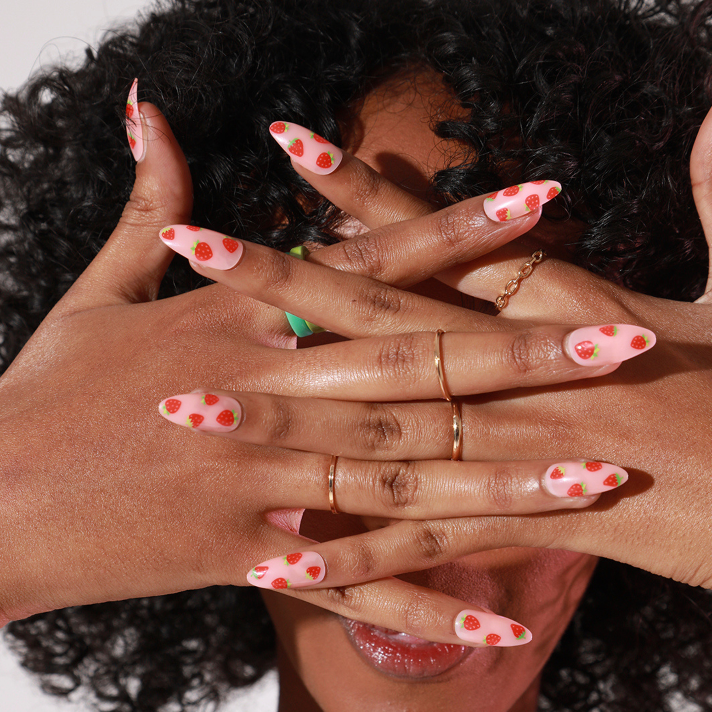 So Strawberry Press-On Nails