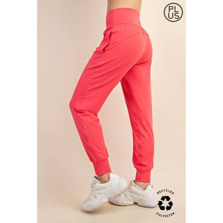 Curvy Soft Joggers Flamingo