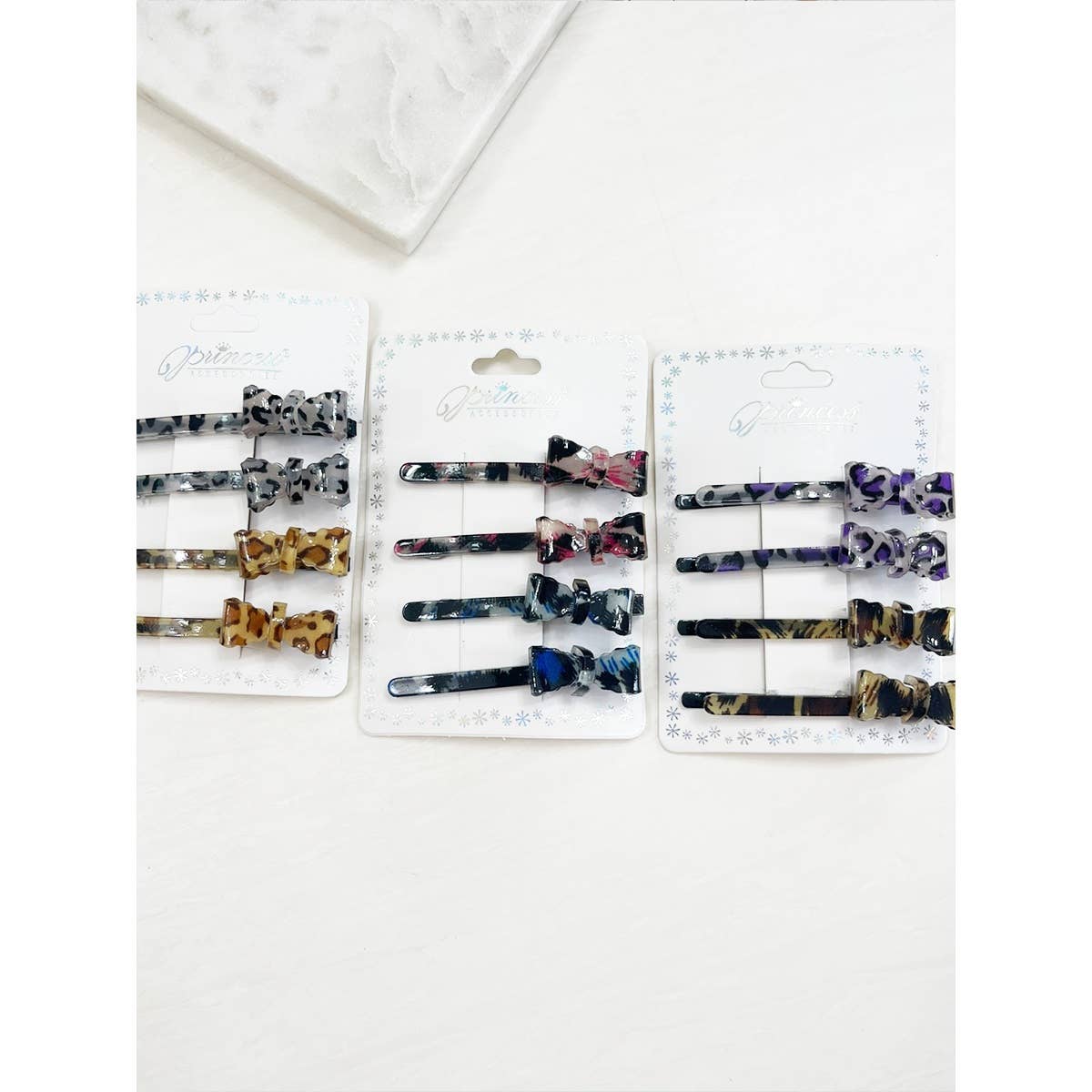 Leopard Bow Alligator Clips
