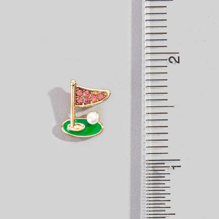 Pave Golf Cup Stud Earrings