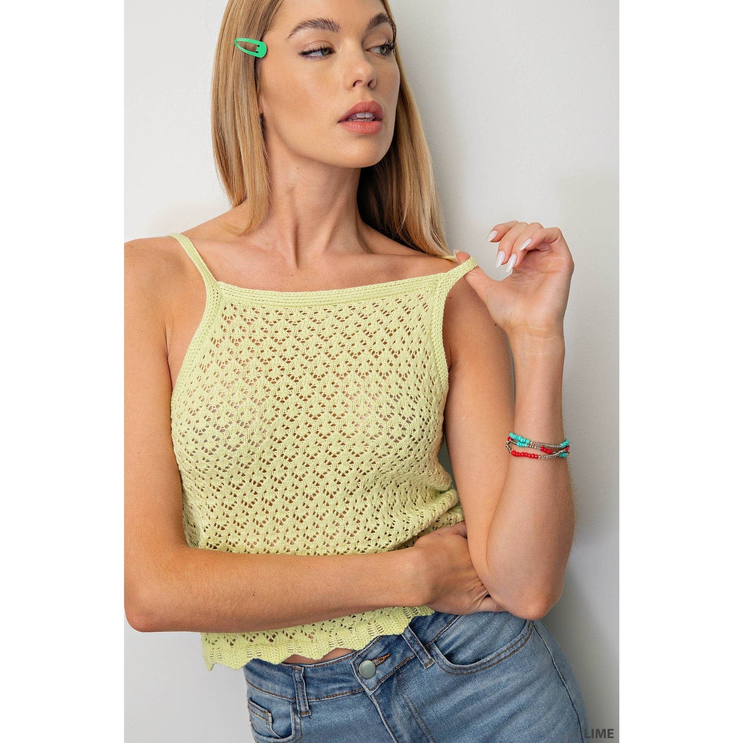 Knit Tank Lime