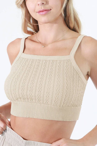 Cable Knit Bralette (9 colors)