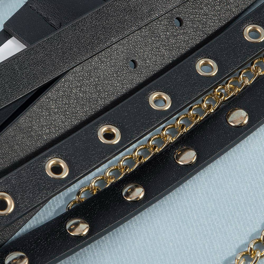 Studded Drape Belt