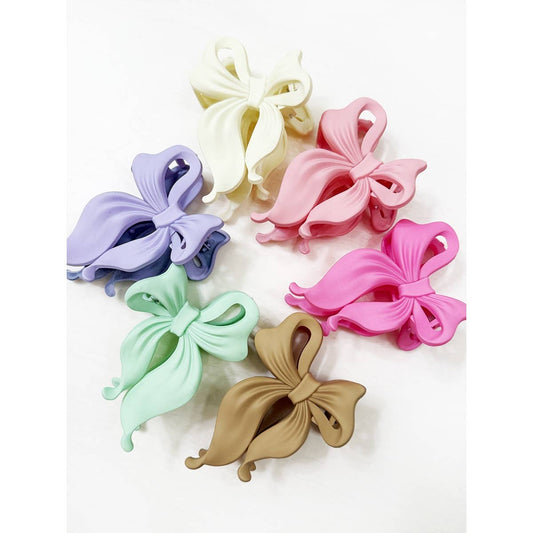 Matte Bow Hair Clip Claw