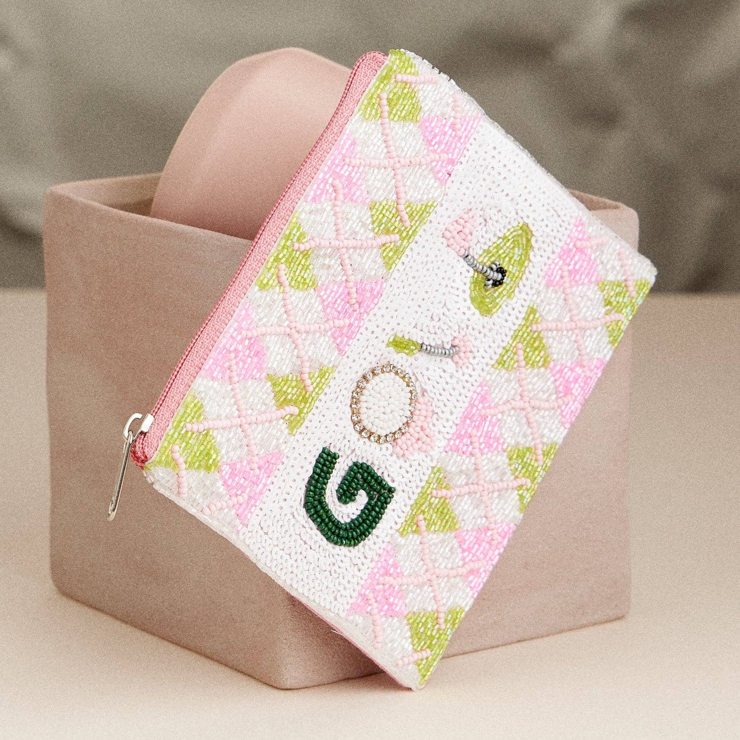 Golf Beaded Pouch