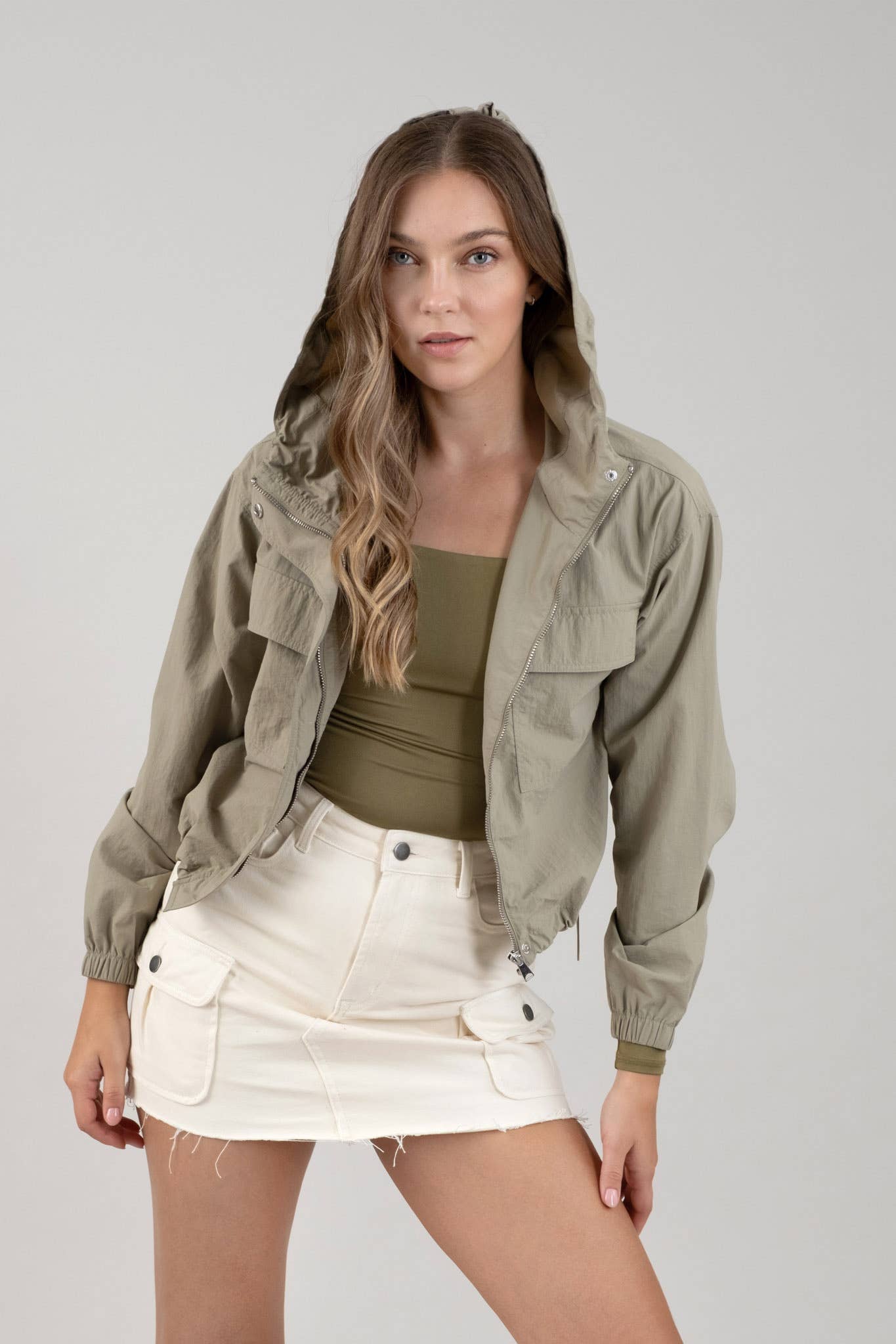 City Breeze Cropped Windbreaker