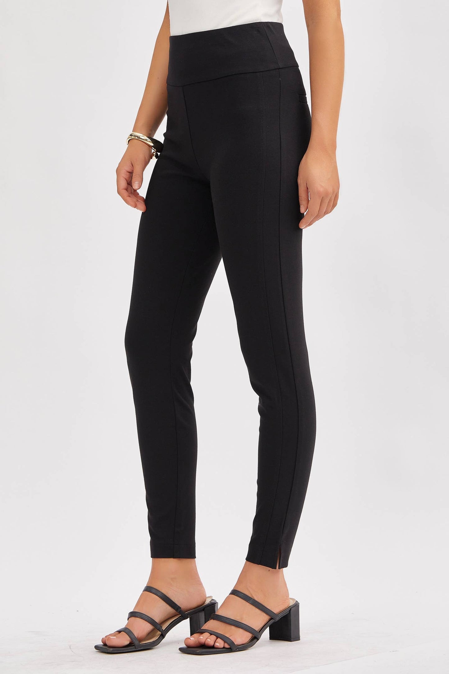 Skinny Ponte Pants 28" Black
