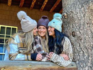 Allover Sequin Pom Beanie