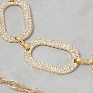 Pave Link Chain Belt