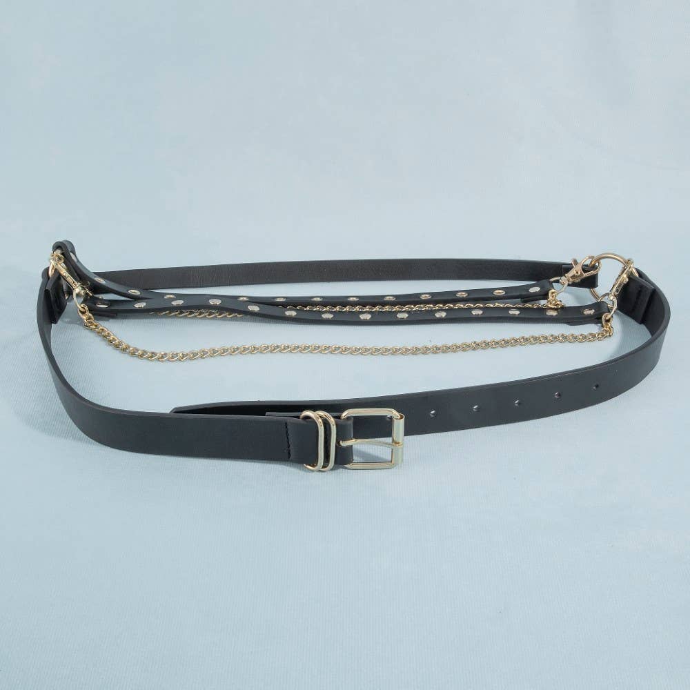 Studded Drape Belt