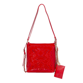 Ribbon Convertible Hobo Backpack Scarlet