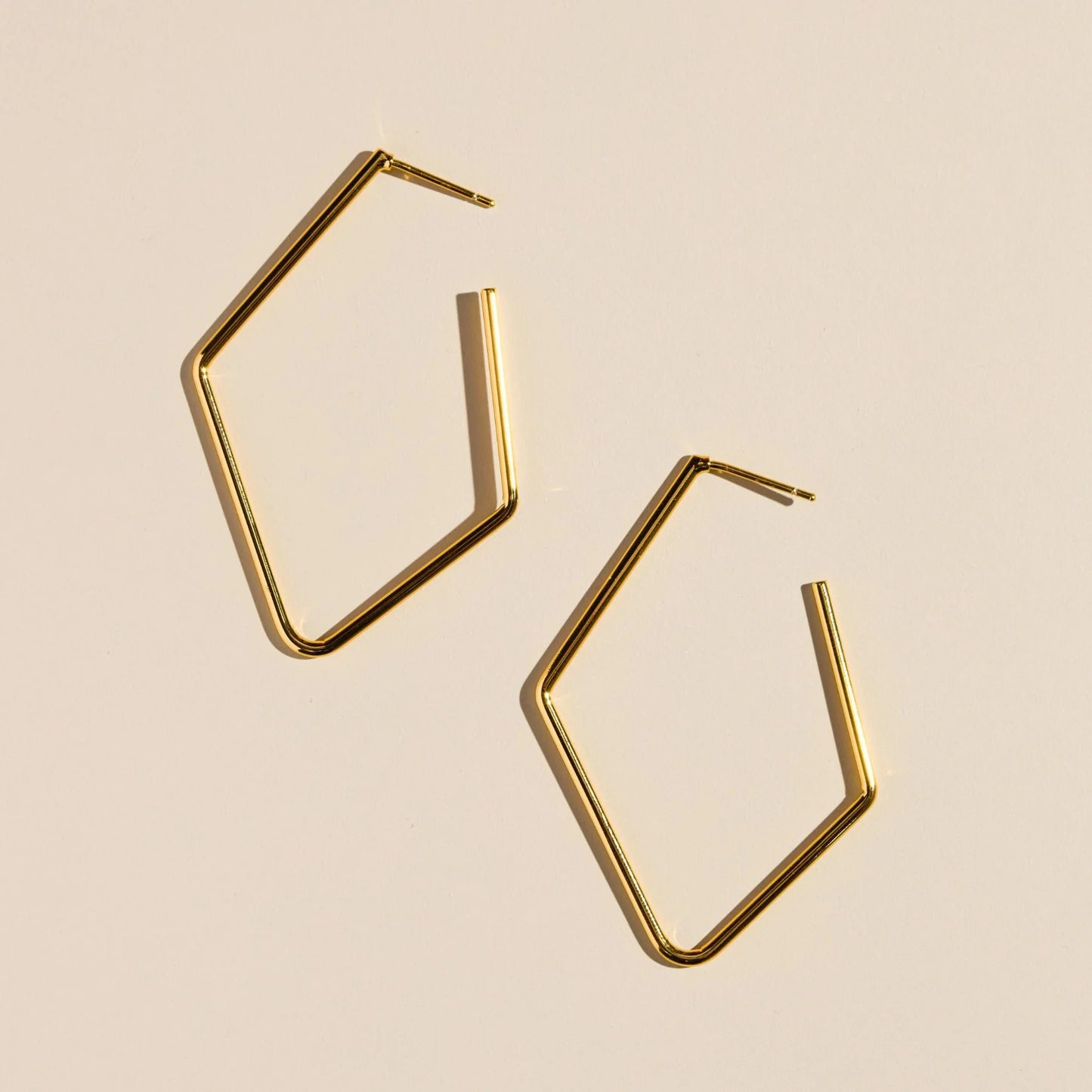 Diamond Hoops Gold